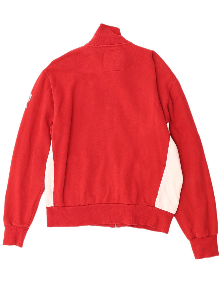 Datch Veste de survêtement graphique pour homme en coton color block Rouge Taille L