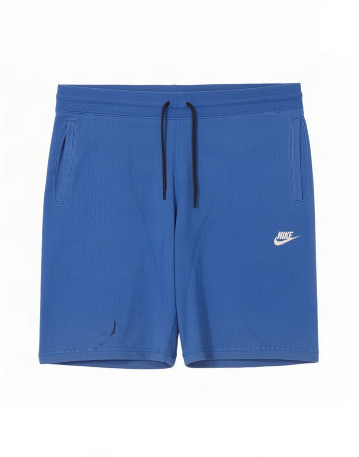 Nike Short de sport pour homme en coton bleu Taille L