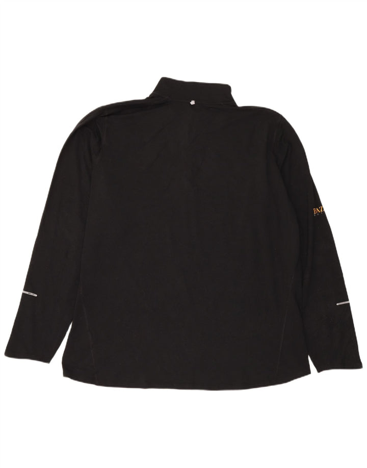 Nike Hommes Dri Fit Zip Neck Pull Survêtement Top 2XL Noir Polyester
