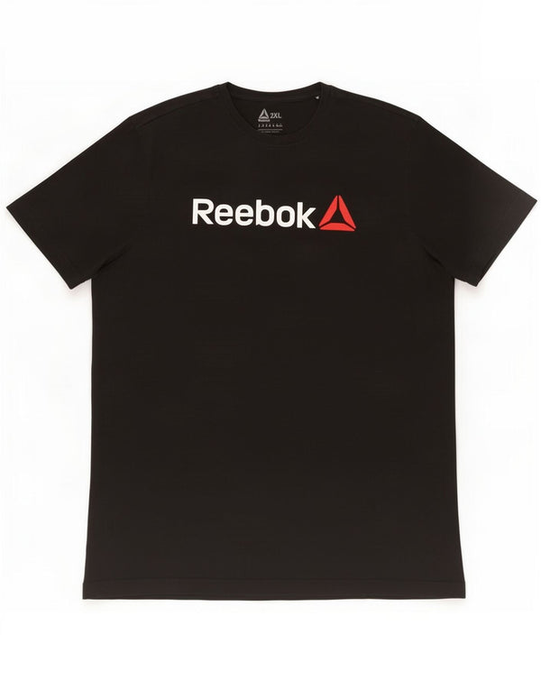 Reebok T-Shirt Graphique Homme Top 2XL Noir Coton