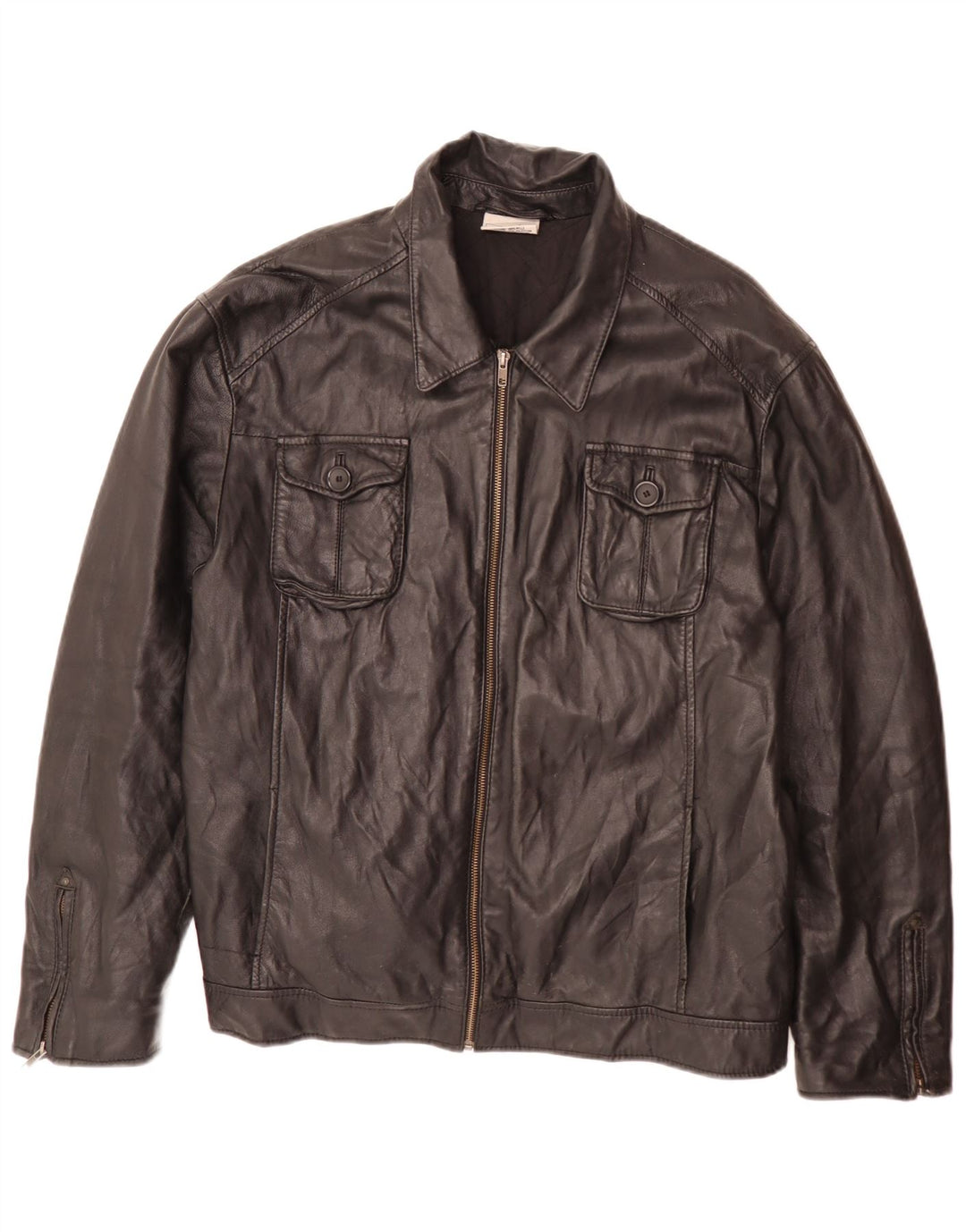 In Extenso Veste en cuir pour homme UK 44 2XL Noir