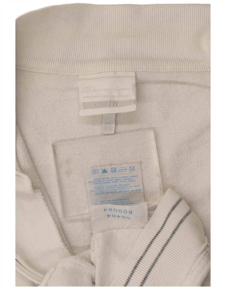 CHAMPION Veste de survêtement Easy Fit pour femme UK 16 Large Blanc Coton