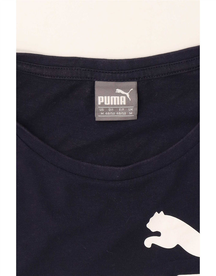 Puma T-Shirt Graphique Homme Bleu Marine Moyen Coton