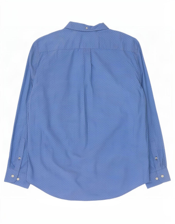 Tommy Hilfiger Chemise coupe classique pour homme en coton à pois bleu grand