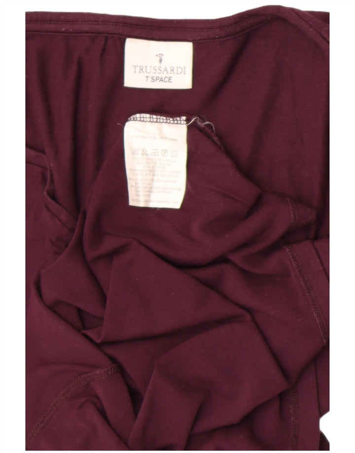 Trussardi Femme Top Manches Longues UK 12 Violet Moyen Viscose