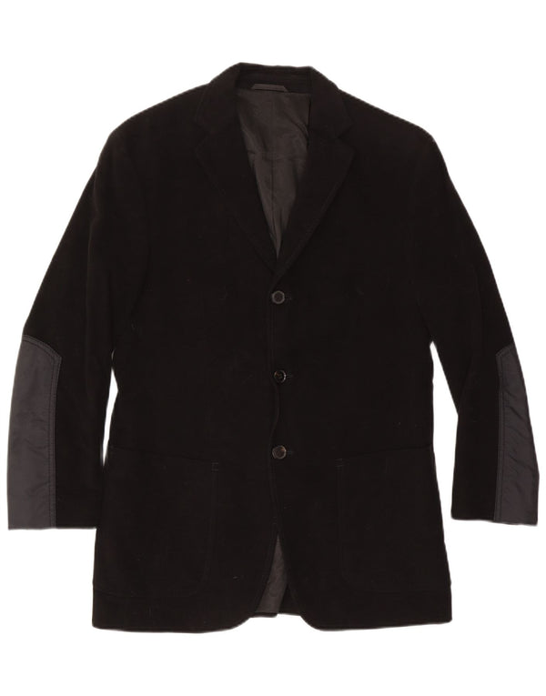 Hugo Boss Veste blazer à 3 boutons pour homme IT 46 Petit coton color block noir