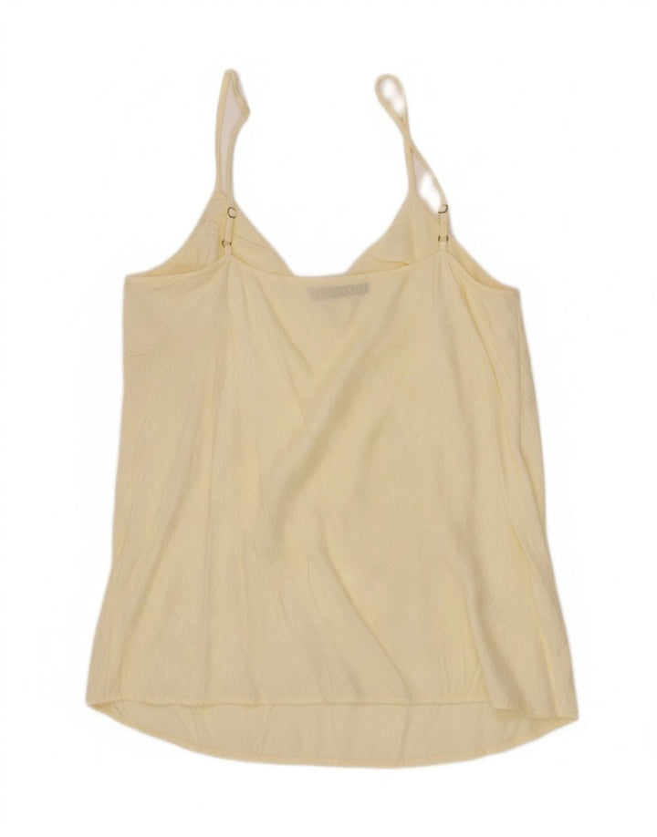SISLEY Womens Abstract Pattern Cami Top UK 14 Large Beige Viscose Vintage Sisley and Second-Hand Sisley from Messina Hembry 