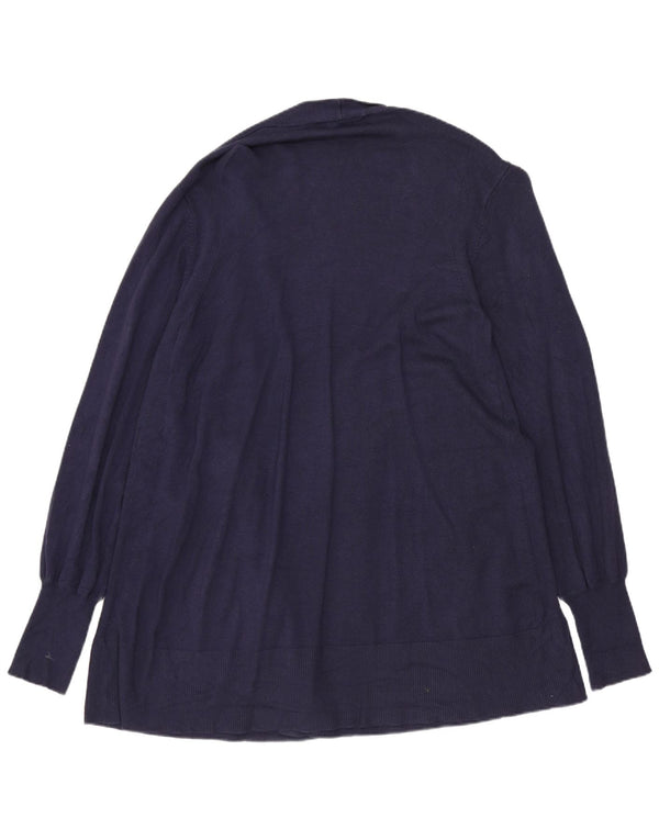 Marks & Spencer Pull cardigan long pour femme UK 14 Bleu marine moyen