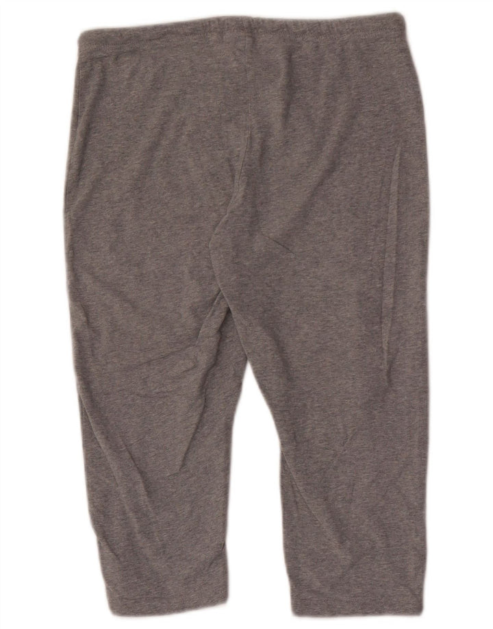 ASICS Pantalon de survêtement Capri pour femme UK 12 Gris moyen en coton moucheté