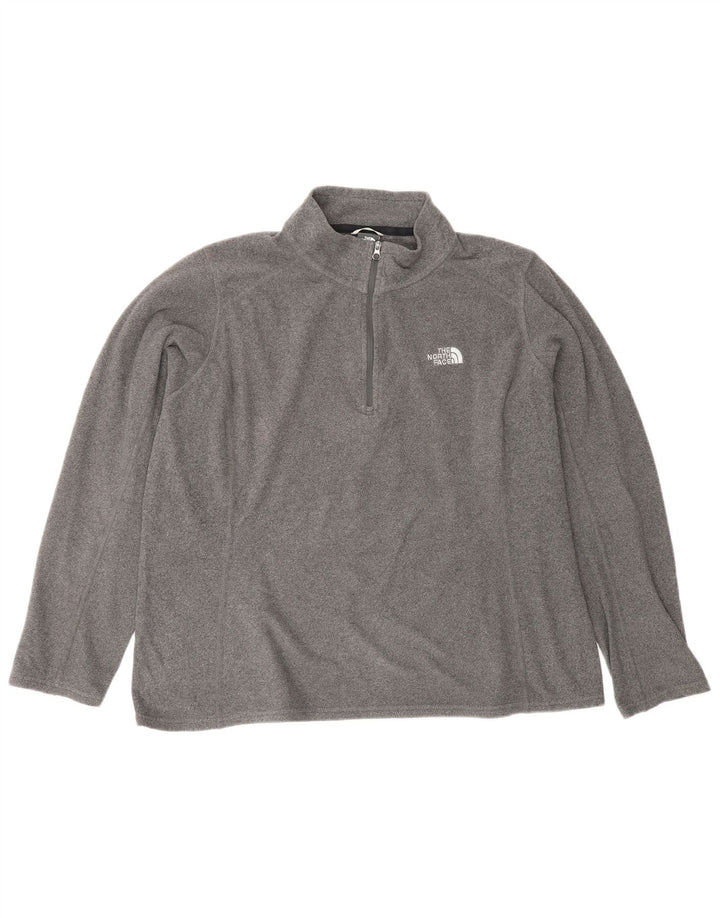 THE NORTH FACE Pull polaire à col zippé pour femme UK 18 XL Gris Polyester