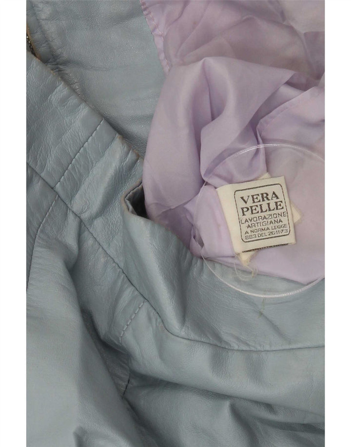 XETRA Veste en cuir pour femme UK 10 Small Bleu