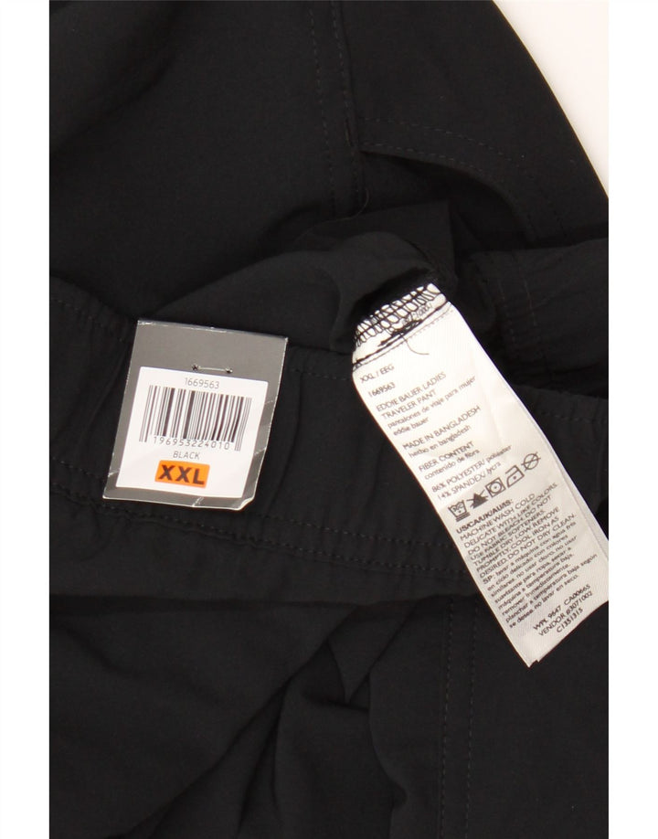 Eddie Bauer Pantalon court pour femme 2XL W42 L28 Noir Polyester