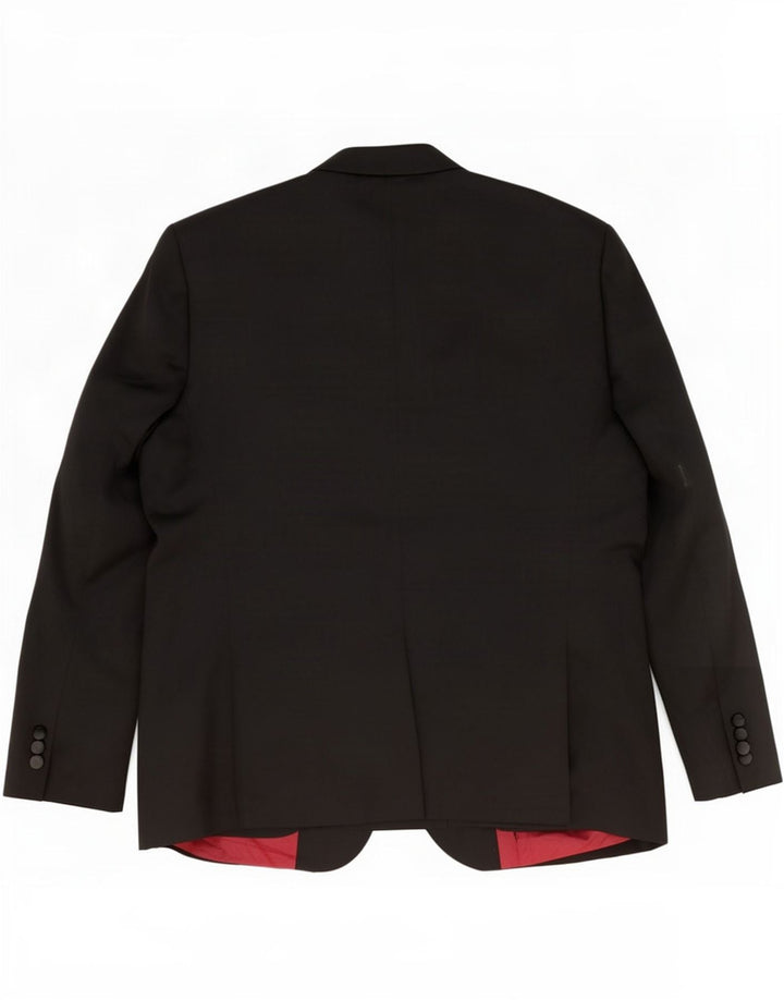 Marks & Spencer Veste blazer à 2 boutons pour homme UK 48 2XL Noir Polyester