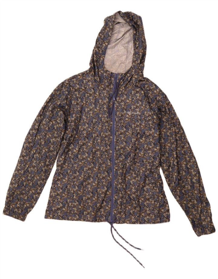 COLUMBIA Veste de pluie à capuche pour femme UK 14 Medium Multicolore Floral