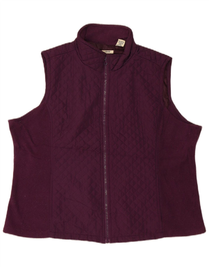 Izod Gilet matelassé pour femme UK 20 2XL Marron Polyester