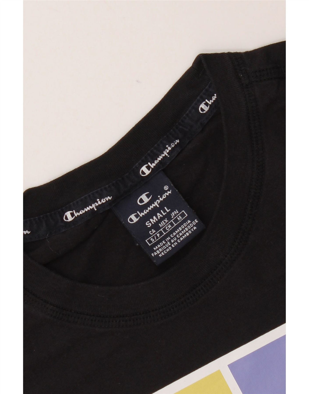 Champion T-Shirt Graphique Homme Petit Noir