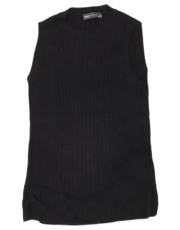 Marks & Spencer Débardeur Femme UK 14 Medium Noir Viscose