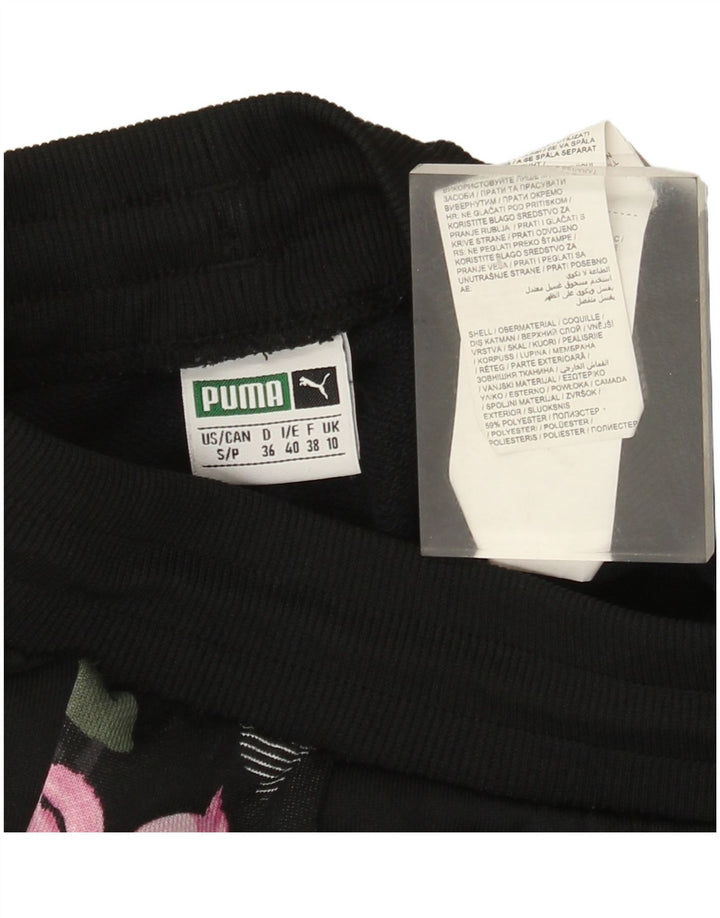 Puma Pantalon de survêtement pour femme UK 10 Small Noir Floral Polyester