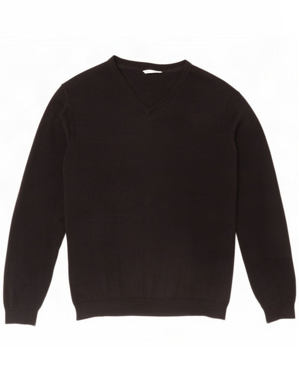 Marks & Spencer Pull col V pour garçon 15-16 ans XL Noir Coton