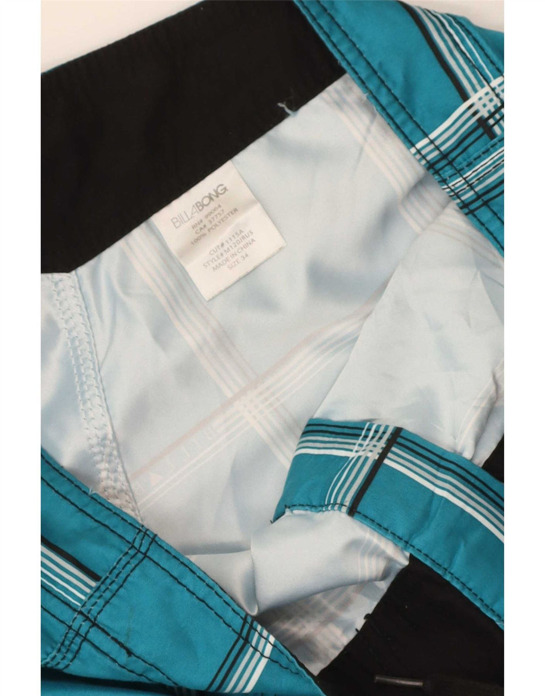 Billabong Short de bain pour homme en polyester à carreaux bleus