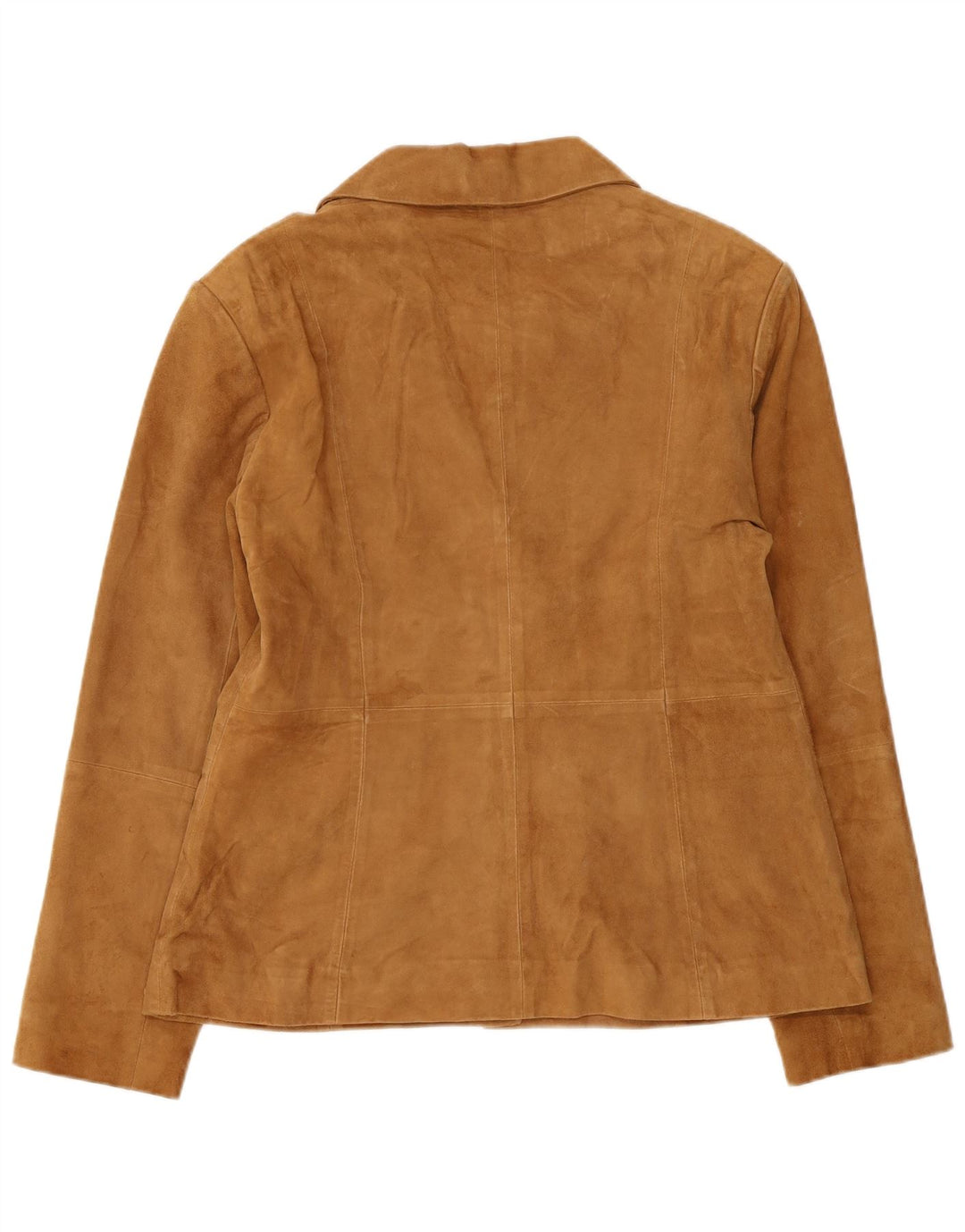 Helium Veste blazer en daim à 4 boutons pour femme UK 16 Grand cuir marron