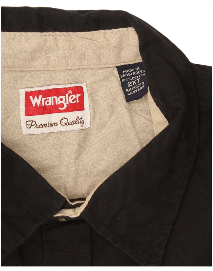 Wrangler Chemise haute pour homme 2XL en coton noir