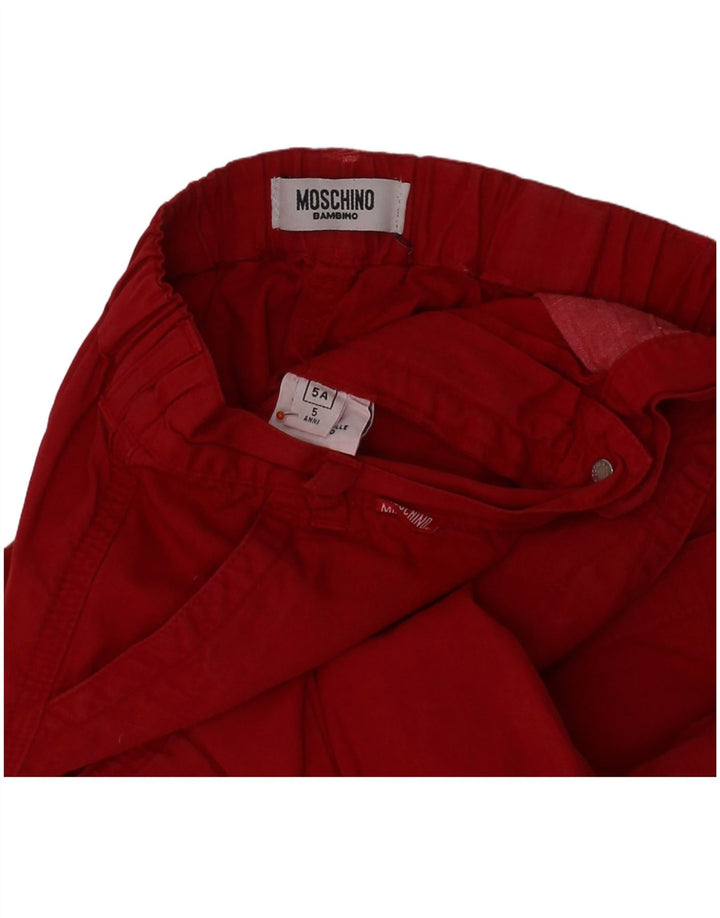 Moschino Bermuda Cargo Garçon 4-5 Ans W22 Rouge Coton