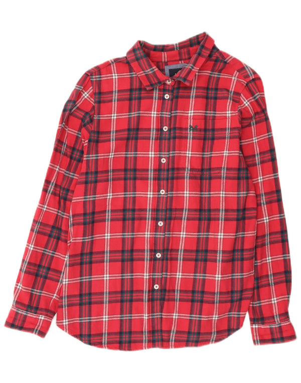 Crew Clothing Womens Relaxed Fit Flannel Shirt UK 12 Medium Red Check