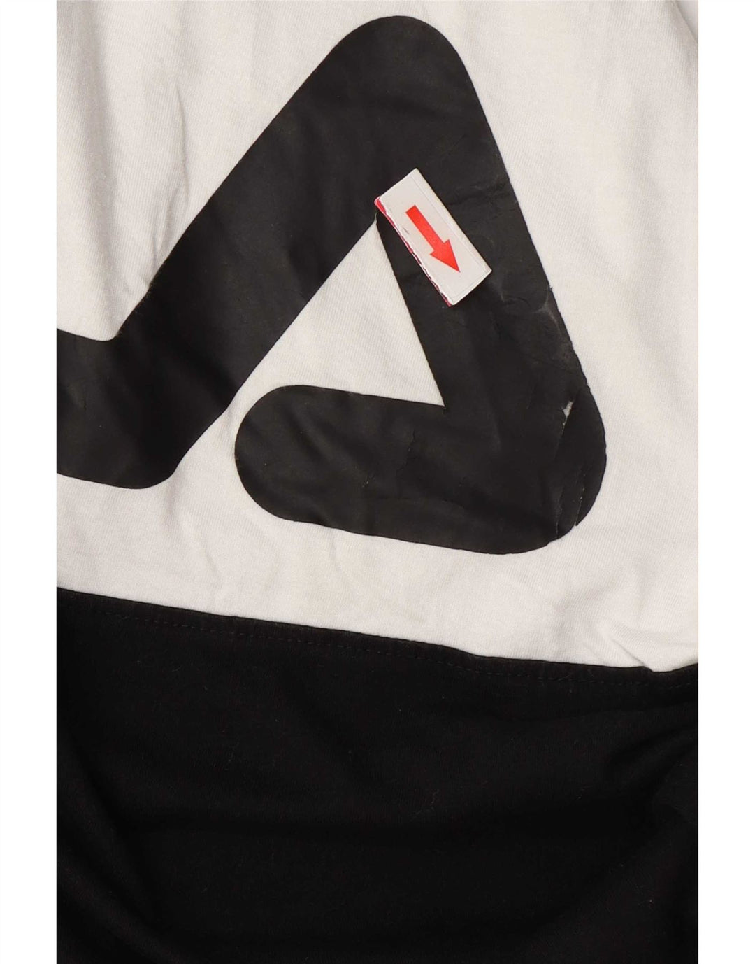 Fila Homme Graphic T-Shirt Top Large Gris Colorblock Coton