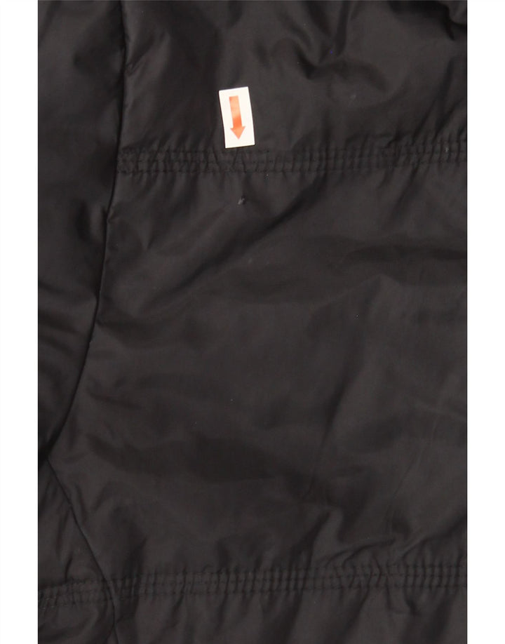 DIADORA Womens Hooded Padded Jacket UK 14 Medium Black Polyamide Vintage Diadora and Second-Hand Diadora from Messina Hembry 