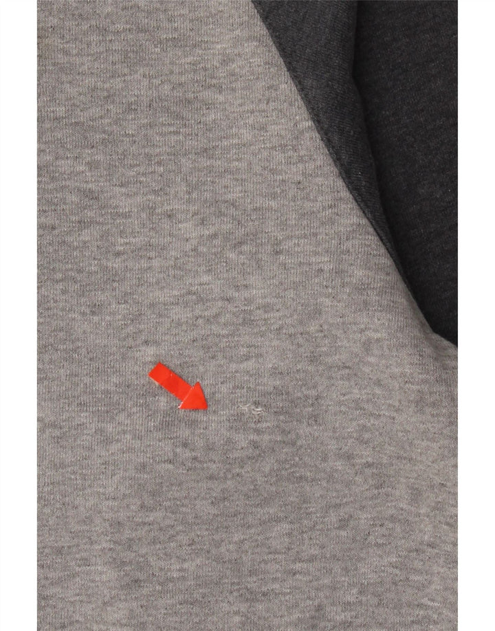 Adidas Pull à capuche zippé pour homme en coton moucheté gris moyen