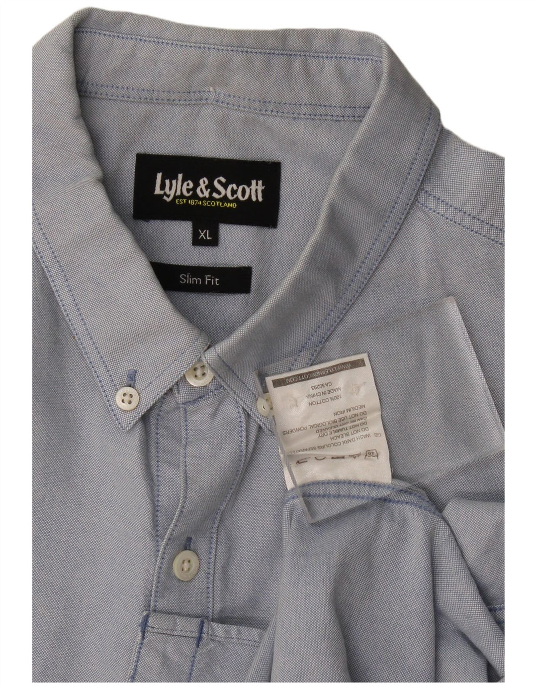 Lyle & Scott Chemise Slim Fit Homme Bleu XL