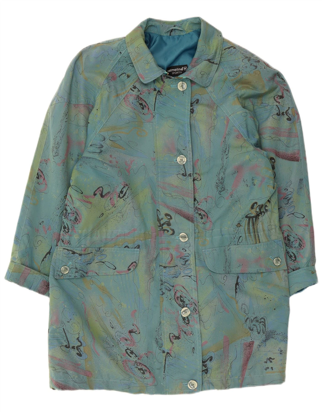 VALMELINE Manteau surdimensionné pour femme EU 36 Petit Bleu Colorblock