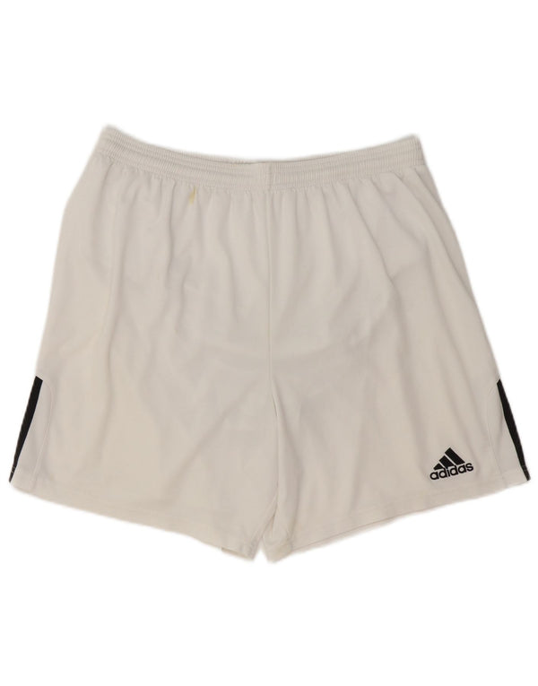 Adidas Short de sport pour homme Large Blanc Colorblock Polyester