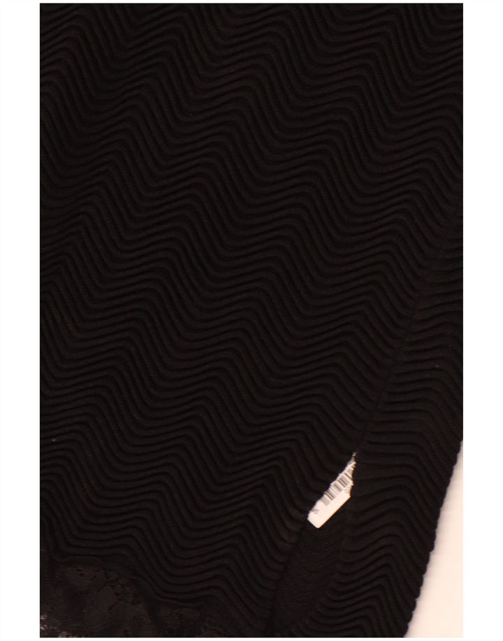 ZARA Robe longue en dentelle sans manches pour femme UK 8 Small Viscose noire