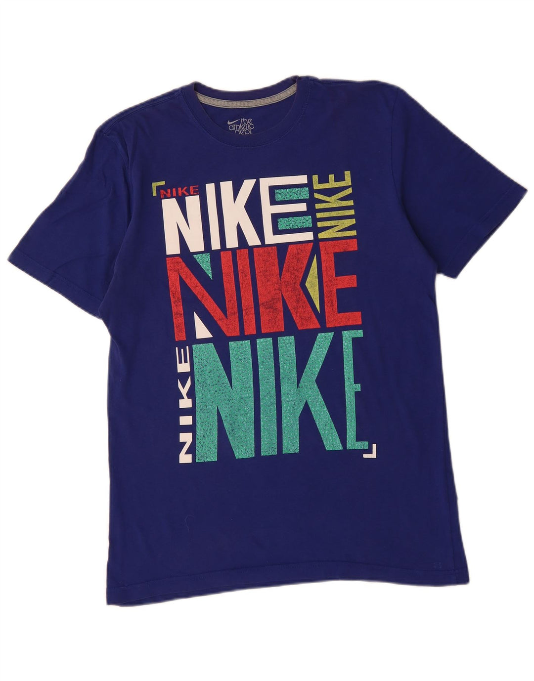 NIKE Hommes Regular Fit Graphic T-Shirt Top Bleu Moyen Coton