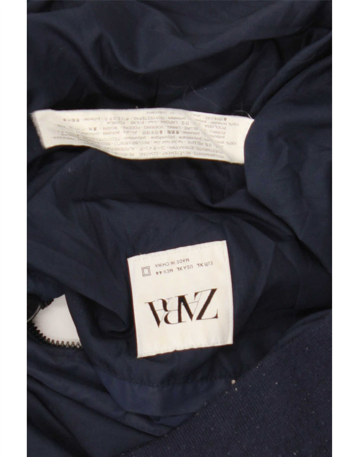 Zara Veste Bomber Homme UK 42 XL Bleu Marine Polyester