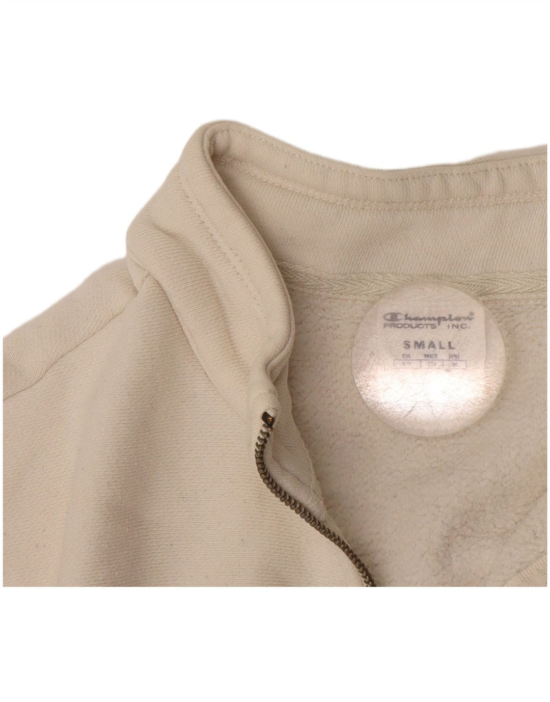 Champion Sweat-shirt à col zippé pour homme Petit Blanc