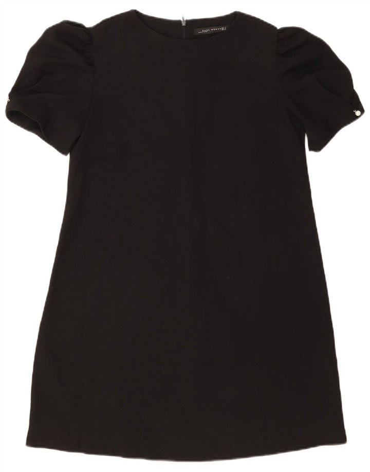 Zara Robe trapèze pour femme UK 12 Medium Noir Polyester