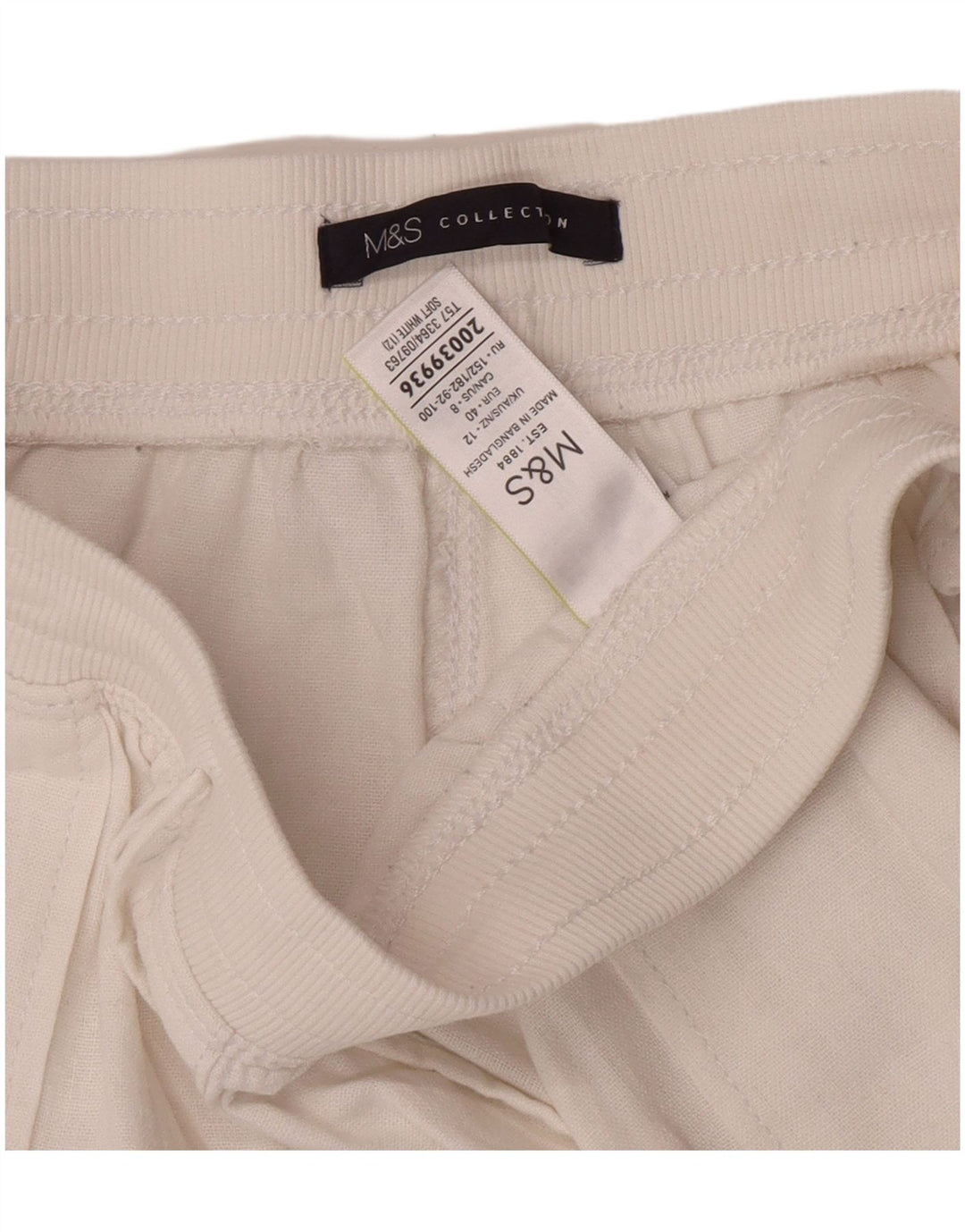 Marks & Spencer Short chino pour femme UK 12 Medium W30 Lin blanc