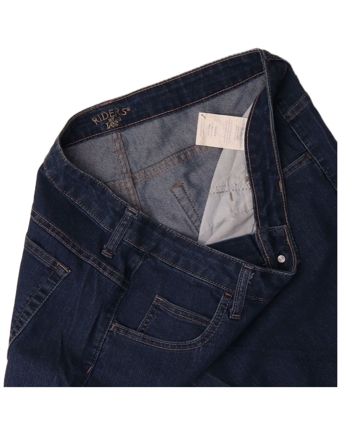 LEE Short en jean Riders pour femme US 14 XL W34 Bleu Coton