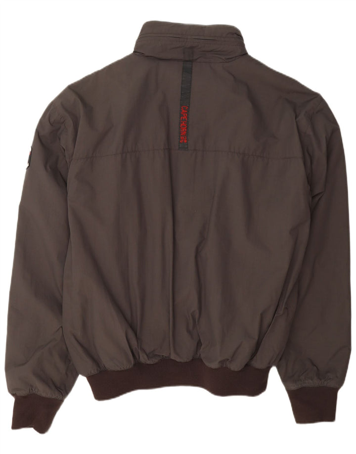 Cape Horn Bomber à capuche pour homme UK 44 2XL Marron Polyamide