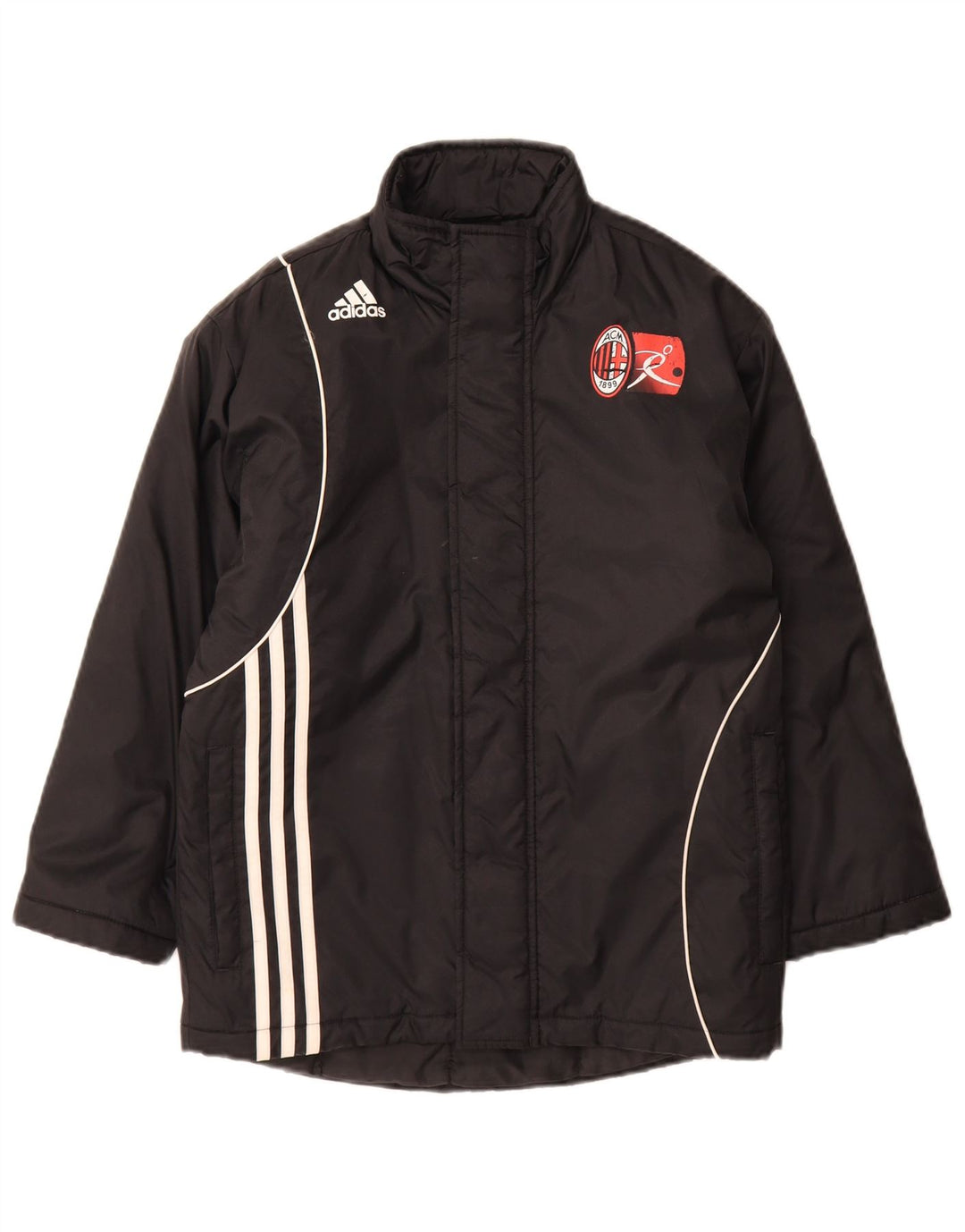 Adidas Garçons AC Milan Manteau Rembourré 9-10 Ans Noir Polyester
