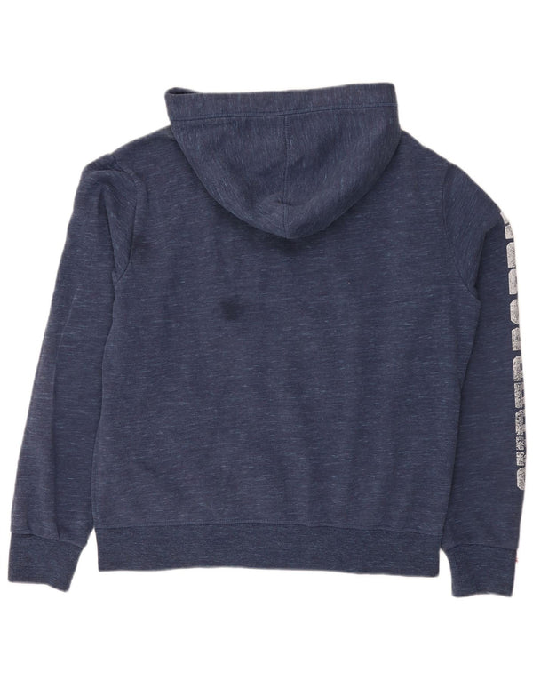 Superdry Pull à capuche zippé graphique XL en coton bleu marine pour homme