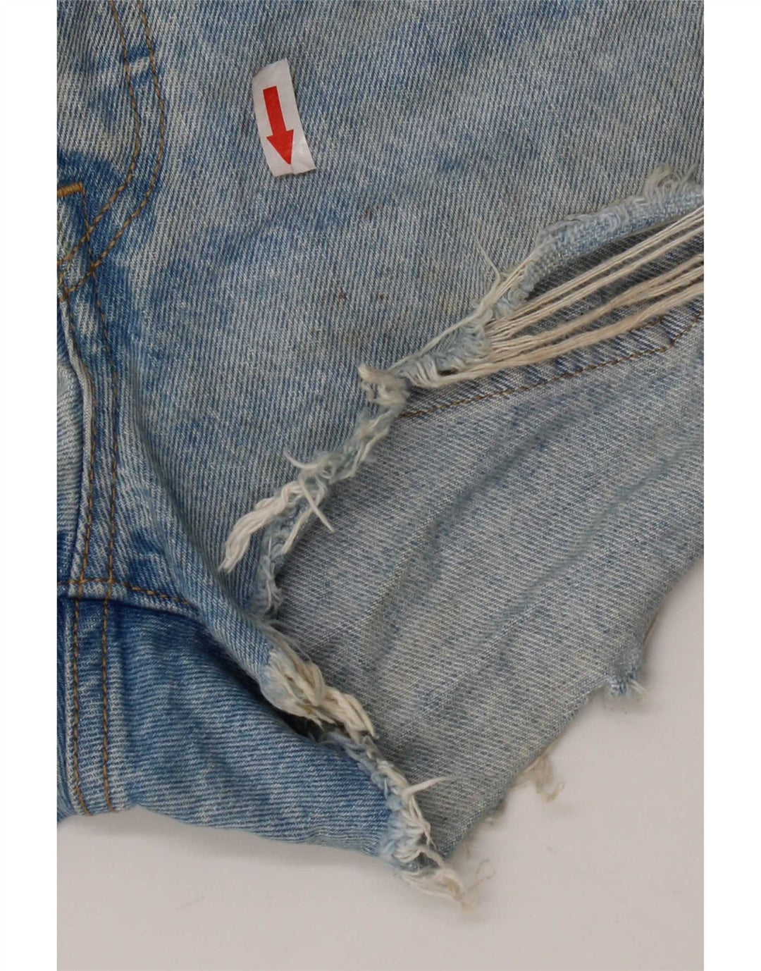 Levi's Short en Jean 501 Distressed Femme W26 Petit Bleu Coton