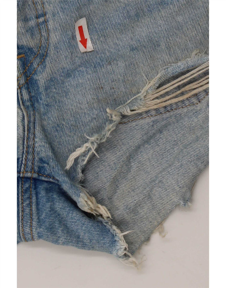 Levi's Short en Jean 501 Distressed Femme W26 Petit Bleu Coton