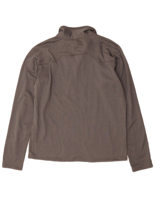 Patagonia Hommes Zip Neck Pullover Survêtement Top Large Gris Polyester