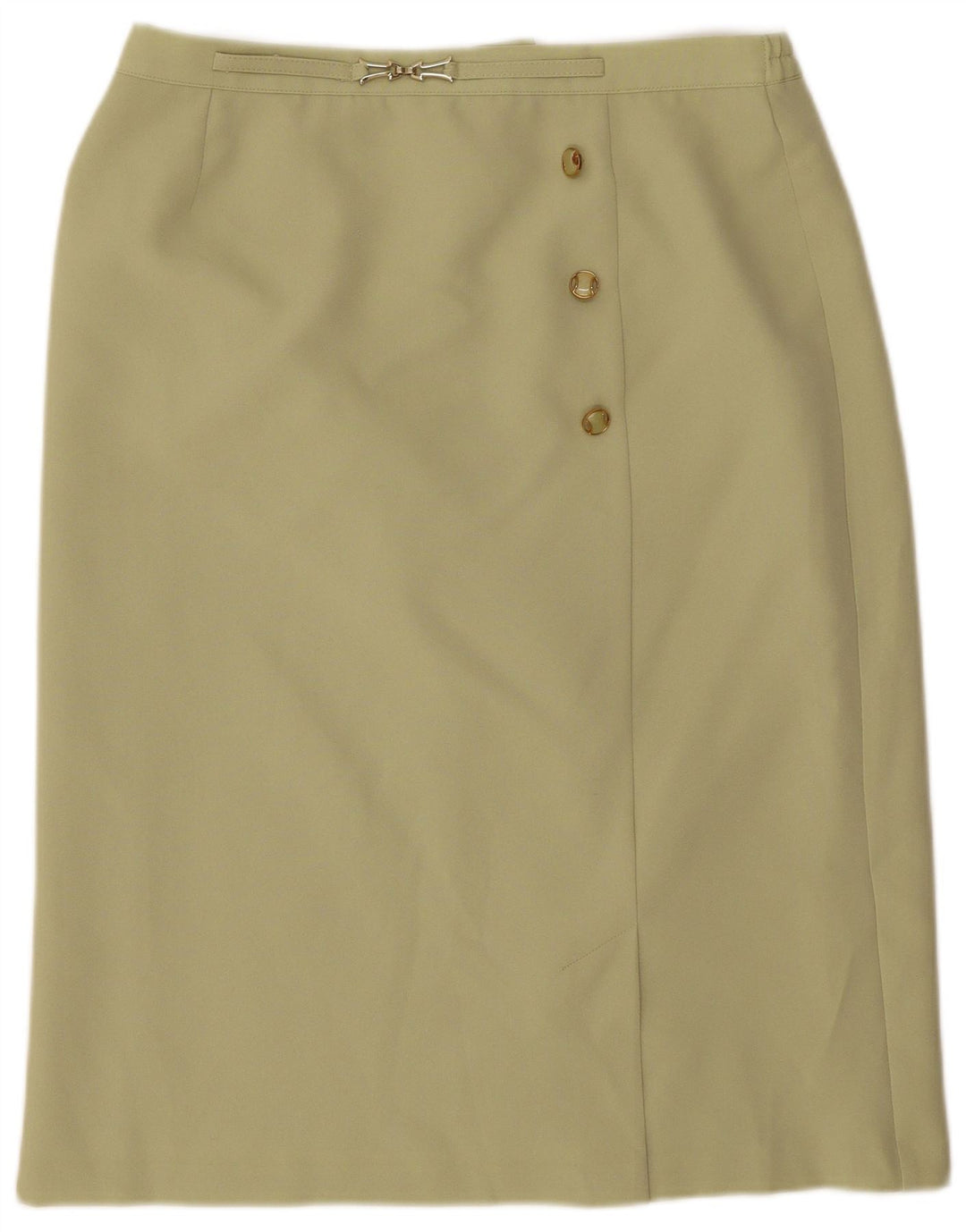 AFIBEL Womens Midi Skirt UK 16 Large W34  Green Polyester