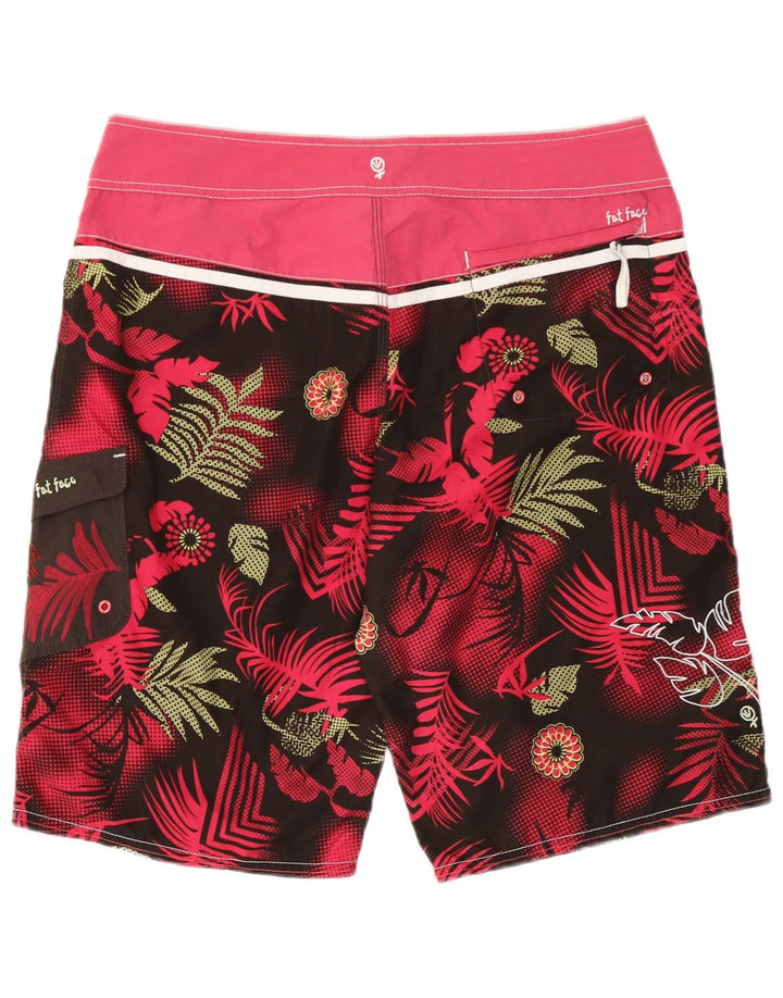 Fat Face Short de Bain Homme Moyen W32 L12 Rose Floral Polyester Plage