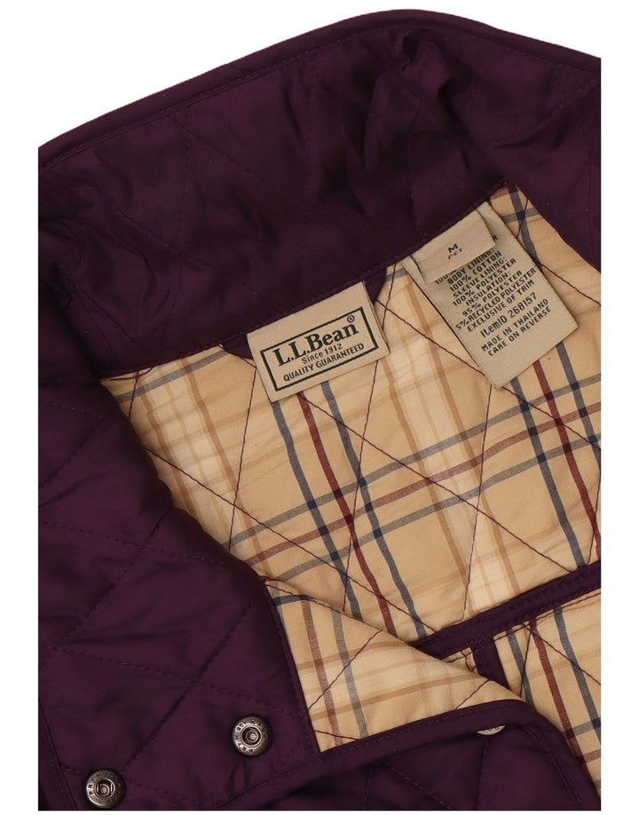 L.L.Bean Veste matelassée pour femme UK 14 Polyester violet moyen
